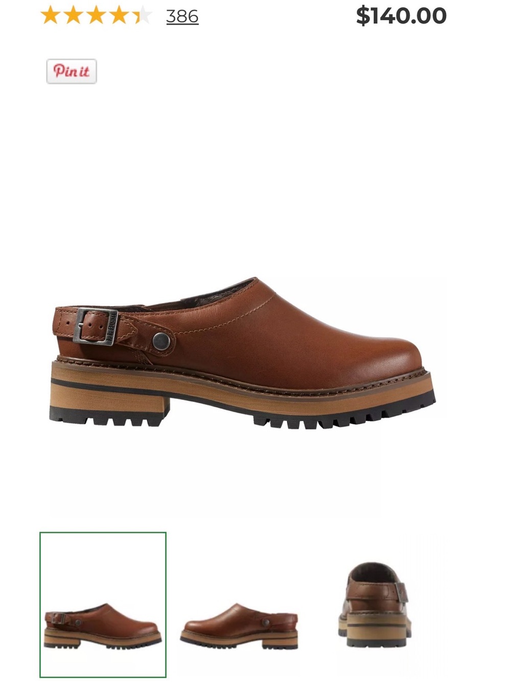 LL Bean Camden Hills Clogs